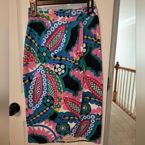 J.CREW Tie-back tulip skirt in Ratti® kaleidoscope floral Size 4